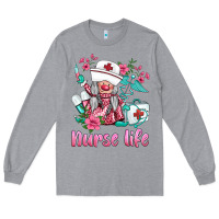 Heather Grey nurse gnomies nurse  life spring Long Sleeve Tee - BarkalooDesign