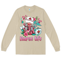 Mushroom nurse gnomies nurse  life spring Long Sleeve Tee - BarkalooDesign