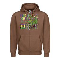 Chestnut mardi gras dude alligator Zipper Hoodie - MaliasSmallBusiness