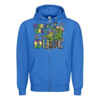 True Royal mardi gras dude alligator Zipper Hoodie - MaliasSmallBusiness