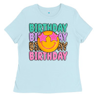 Baby Blue birthday Ladies Tee - MaliasSmallBusiness