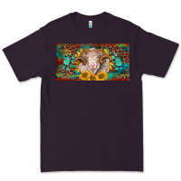 Plum merino ram license plate Premium Tee - BarkalooDesign