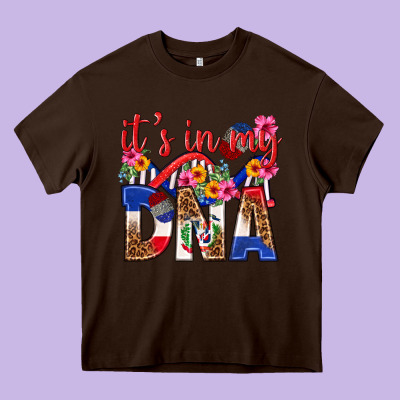 Its In My Dna Dominican Republic Heavy Core Tee Designed By Texasbilliewilder