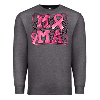 Charcoal Heather Breast Cancer Awareness mama ribbon Premium Sweatshirt - LillyAllenDesigns