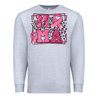 Heather Grey Breast Cancer Awareness mama ribbon Premium Sweatshirt - LillyAllenDesigns