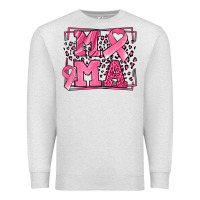 Oatmeal Heather Breast Cancer Awareness mama ribbon Premium Sweatshirt - LillyAllenDesigns