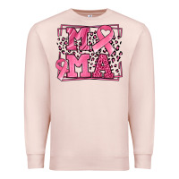 Pale Pink Breast Cancer Awareness mama ribbon Premium Sweatshirt - LillyAllenDesigns