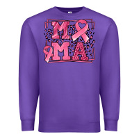 Purple Breast Cancer Awareness mama ribbon Premium Sweatshirt - LillyAllenDesigns