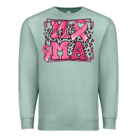 Seafoam Breast Cancer Awareness mama ribbon Premium Sweatshirt - LillyAllenDesigns