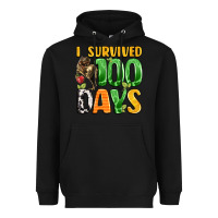 Black dinosaur 100day celebration Heavyweight Hoodie - LillyAllenDesigns