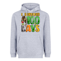 Heather Grey dinosaur 100day celebration Heavyweight Hoodie - LillyAllenDesigns
