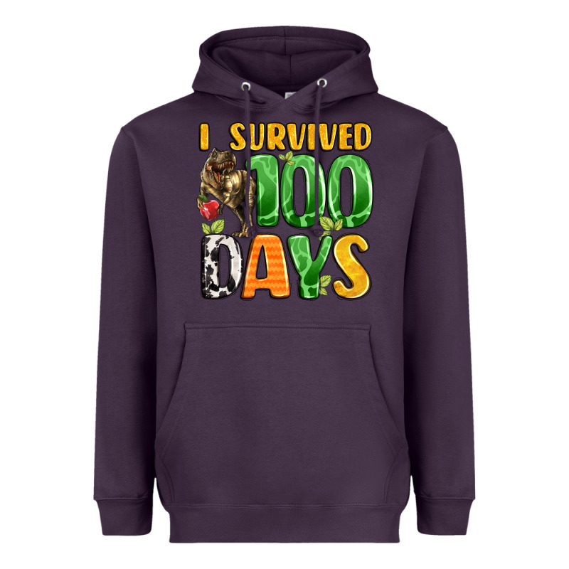 Dinosaur 100day Celebration Heavyweight Hoodie by LillyAllenDesigns | Teevron