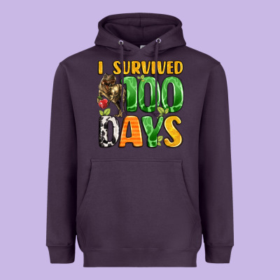 Dinosaur 100day Celebration Heavyweight Hoodie Designed By Lillyallendesigns
