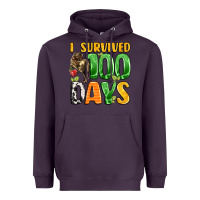 Plum dinosaur 100day celebration Heavyweight Hoodie - LillyAllenDesigns