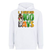 White dinosaur 100day celebration Heavyweight Hoodie - LillyAllenDesigns