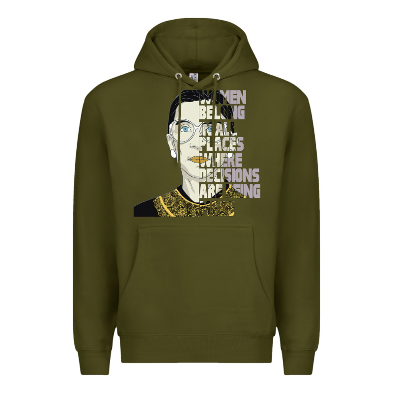 Rbg Ruth Bader Ginsburg Women Belong In All Places Premium Hoodie by Bettercallsaul | Teevron