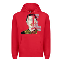 Red RBG Ruth Bader Ginsburg Women Belong In All Places Premium Hoodie - Bettercallsaul