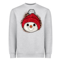 Heather Grey snowman Heavyweight Sweatshirt - JahusDesignShop