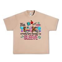 Burro this teacher wears her heart on sleeve Urban Heavy Tee - AdoDesignShop