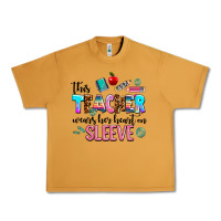 Peanut Butter this teacher wears her heart on sleeve Urban Heavy Tee - AdoDesignShop