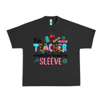 Pigment Black this teacher wears her heart on sleeve Urban Heavy Tee - AdoDesignShop