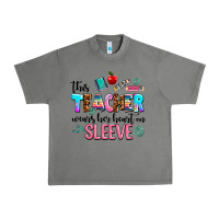 Tornado this teacher wears her heart on sleeve Urban Heavy Tee - AdoDesignShop