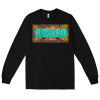 Black western rodeo sunflowers weapon  license plate template Long Sleeve Tee - BarkalooDesign