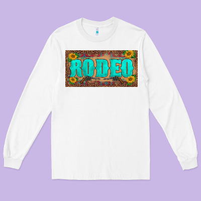 Western Rodeo Sunflowers Weapon  License Plate Template Long Sleeve Tee Designed By Barkaloodesign
