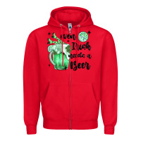 Red even ırısh needs a beer Zipper Hoodie - MaliasSmallBusiness