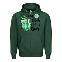 Sports Green even ırısh needs a beer Zipper Hoodie - MaliasSmallBusiness