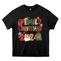 Black family christmas crew 2024 Heavy Core Tee - Zillion Design Studio