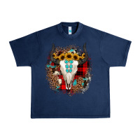 Navy bullskull christmas Urban Heavy Tee - JahusDesignShop