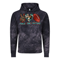 Cloud Black peace love football Vintage Hoodie - CowhideDigitalArt