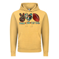 Vintage Mustard peace love football Vintage Hoodie - CowhideDigitalArt