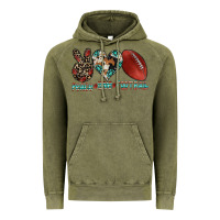Vintage Olive peace love football Vintage Hoodie - CowhideDigitalArt