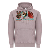 Vintage Zinc peace love football Vintage Hoodie - CowhideDigitalArt