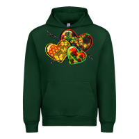 Forest Green juneteenth hearts Urban Hoodie - CowGirlArtShop