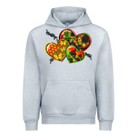 Heather Grey juneteenth hearts Urban Hoodie - CowGirlArtShop