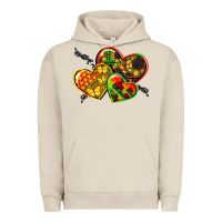 Pigment French Oak juneteenth hearts Urban Hoodie - CowGirlArtShop