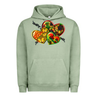 Pigment Oil Green juneteenth hearts Urban Hoodie - CowGirlArtShop