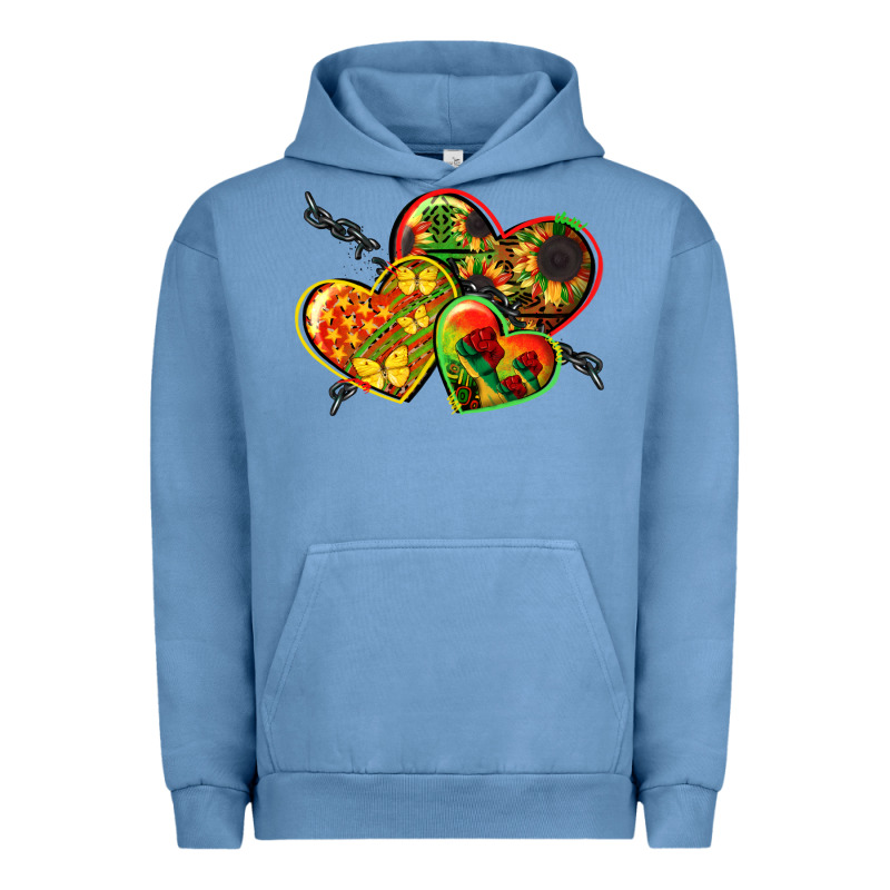 Juneteenth Hearts Urban Hoodie by CowGirlArtShop | Teevron