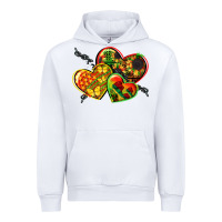 White juneteenth hearts Urban Hoodie - CowGirlArtShop