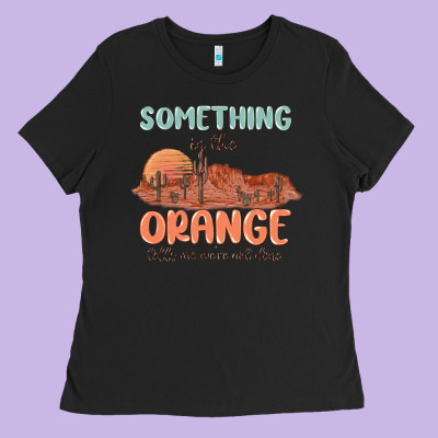 Ladies Tee something in the orange