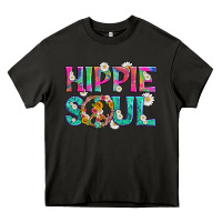 Asphalt hippie soul with tie dye and flowers Heavy Core Tee - Artiststas