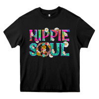 Black hippie soul with tie dye and flowers Heavy Core Tee - Artiststas