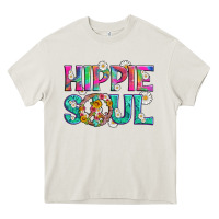 Cream hippie soul with tie dye and flowers Heavy Core Tee - Artiststas