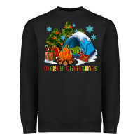 Black merry Christmas camp Heavyweight Sweatshirt - AdoDesignShop