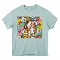 Arona Watercolor Easter Bunny With Daisy Heavy Core Tee - RanaPortraitStore