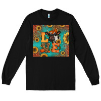 Black love autumn cow Long Sleeve Tee - Jasminsmagicworld