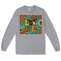 Heather Grey love autumn cow Long Sleeve Tee - Jasminsmagicworld